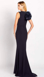 Cameron Blake 119645 Sleeveless Long Gown with Shoulder Detail