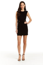 Load image into Gallery viewer, Drew Black Sleeveless Dress with Gold Buttons
