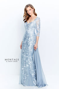 Montage 120918 Embroidered Lace Gown