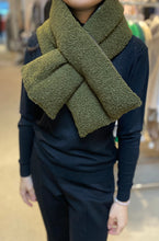 Load image into Gallery viewer, Olive Puffer Scarf
