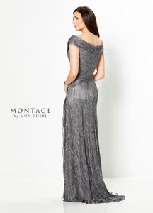 Montage 219975 Off The Shoulder Ruched Gown