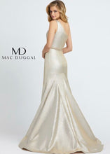 Load image into Gallery viewer, Macduggal 66075 One Shoulder Metallic Long Gown
