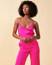 Load image into Gallery viewer, Hot Pink Cami with lace Trim
