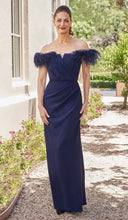 Load image into Gallery viewer, Jasmine Couture K258001 Portrait Neckline with Feathers
