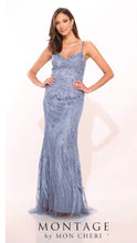 Load image into Gallery viewer, Mon Cheri M511 Long Ribbon Lace Gown with Capelet
