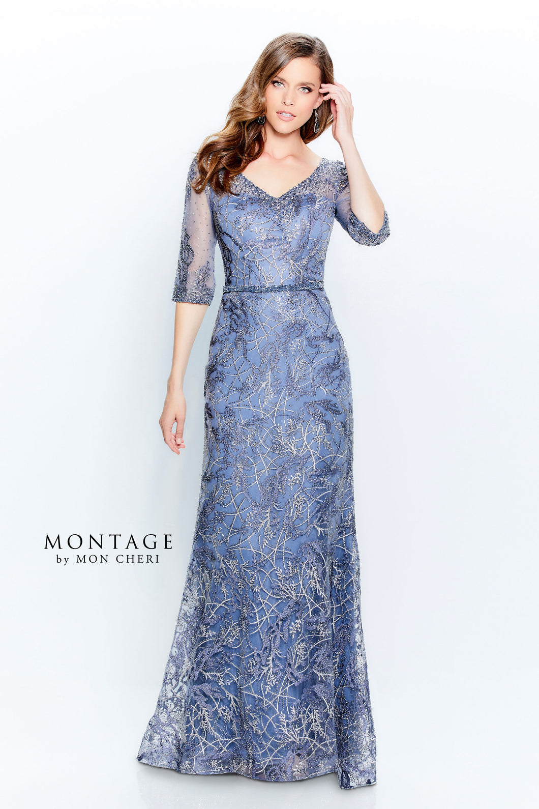 Montage 120924 Beautiful Embroidered Lace Gown