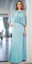 Load image into Gallery viewer, Jasmine J225052 Chiffon Dress with Beaded Neckline
