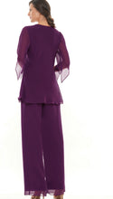 Load image into Gallery viewer, Chiffon Top and Pant with Layered Ruffles on Top

