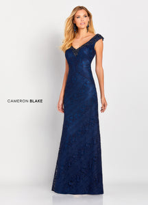 Cameron Blake 119661 Cap Sleeved Long Gown