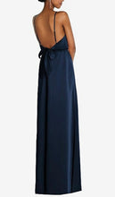 Load image into Gallery viewer, Dessy 8217 Charmeuse Tie-Back Maxi Dress with Adjustable Skinny Straps
