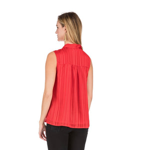 Audrey Red Striped Top with Bow