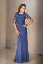 Load image into Gallery viewer, Jade Couture K208002U Crepe embroidered dress with Sleeves
