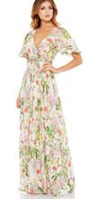Load image into Gallery viewer, Macduggal 9079 Chiffon Floral Wrap Flutter Sleeve
