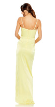 Load image into Gallery viewer, Macduggal 11562 Lemon Bustier Side Ruched Bodycon Gown
