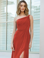 Load image into Gallery viewer, One Shoulder Chiffon Short Dress
