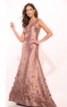 Load image into Gallery viewer, Montage M513 Gray Long Sleeveless Mikado Gown
