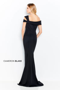 Cameron Blake 120604 Off the Shoulder Long Jersey Gown