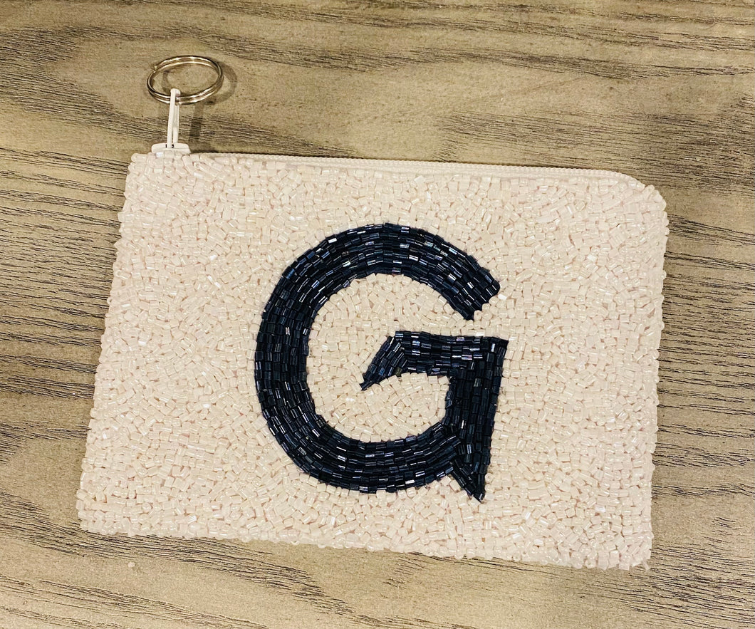 Georgetown G Navy and White Coin Purse