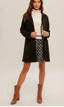 Load image into Gallery viewer, Black Faux Suede Open Jacket with Pockets
