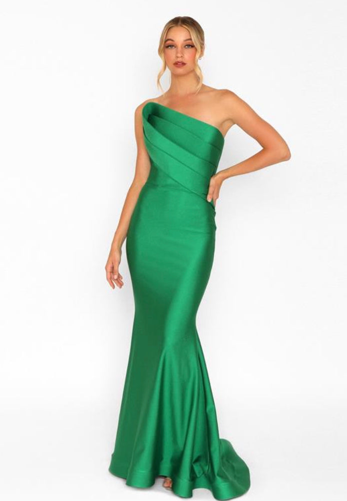 Nicole Bakti 7082 Strapless Fitted Long Gown