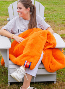 Pretty Rugged Orange Long Lap Blanket