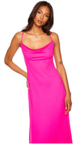 Load image into Gallery viewer, Susana Monaco Cowl Slip Pink Glo Maxi Dress
