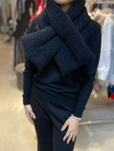 Load image into Gallery viewer, Black Puffer Scarf
