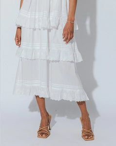 Cleobella Amira Midi Dress in Coconut White