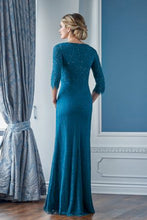 Load image into Gallery viewer, Jade Couture K218059 Lace Dress with V-Neckline
