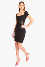 Load image into Gallery viewer, Black Halo Izola Sheath in Black with Cap Sleeve
