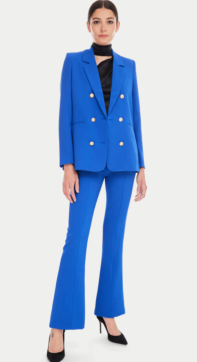 Generation Love Leighton Crepe Blazer in Cobalt Blue