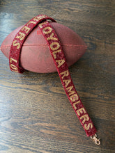 Load image into Gallery viewer, Loyola Ramblers Custom Maroon and Gold Beaded Purse Strap
