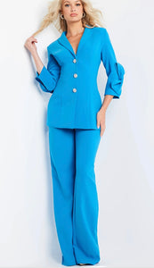 Jovani 09777 Pantsuit with Bow on Cuff