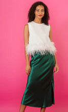 Load image into Gallery viewer, Jessie Liu Ivory Sleeveless Top with Feathers
