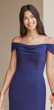Load image into Gallery viewer, Off the Shoulder Crepe Gown with Soft Cowl Neck
