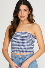 Load image into Gallery viewer, Strapless Gingham Top
