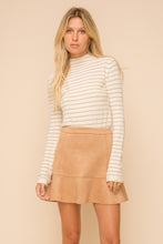 Load image into Gallery viewer, Faux Suede Tan Skirt
