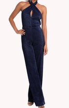 Load image into Gallery viewer, Navy Blue Jumpsuit with Halter Neckline
