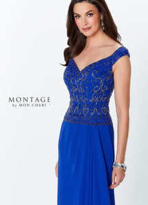Montage 119944 Gorgeous Off the Shoulder Chiffon Gown