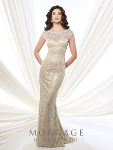 Montage 215912 Elegant beaded lace Long Gown