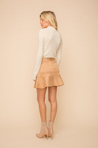 Faux Suede Tan Skirt