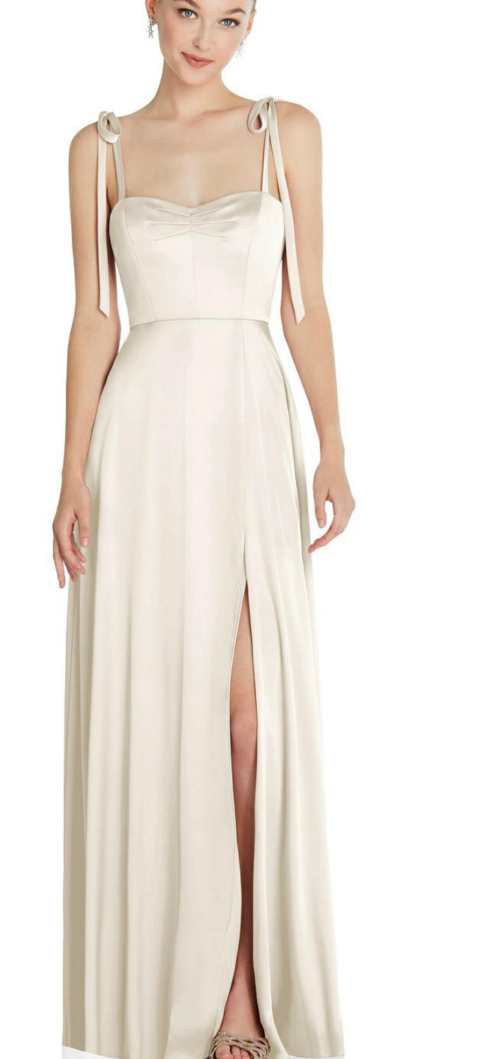 chinese dress ladies Winter White Empire Ruffle Sleeve Maxi Dress