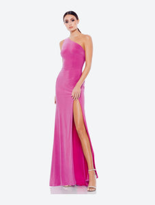 Macduggal 26512 One Shoulder Long Gown in Candy Pink