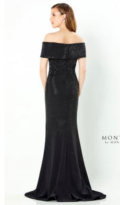 Montage 220949 Off the Shoulder Jersey with Beading
