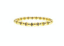 Load image into Gallery viewer, Marlyn Schiff Metal Beaded Bracelet with Pave Stones
