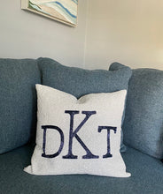Load image into Gallery viewer, All Beaded Monogram Pillow
