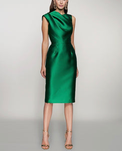 Emerald Silk Short Dress