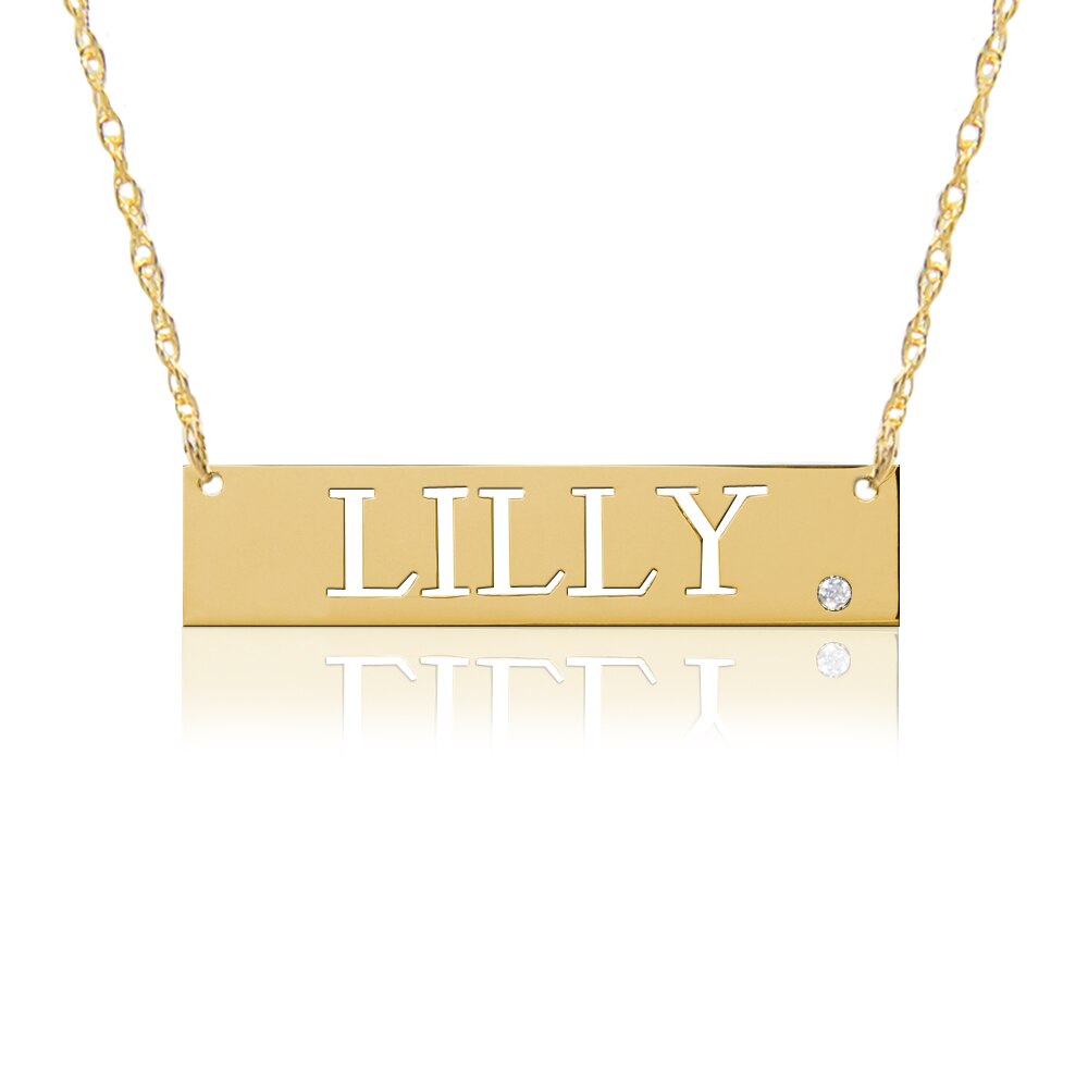Jane Gold Nameplate Necklace